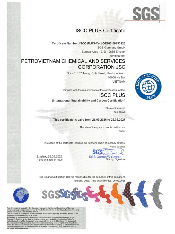 Certificate ISCC